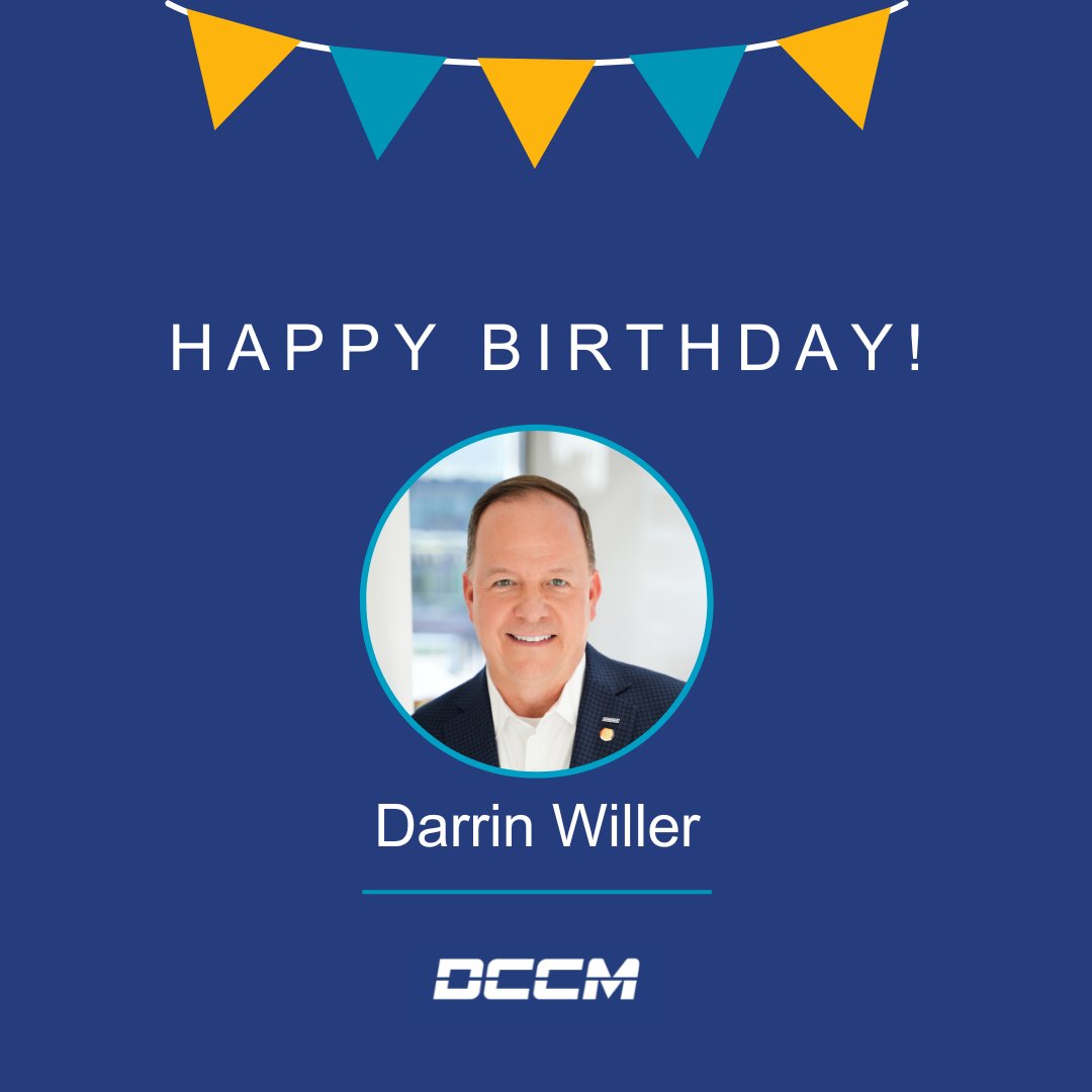 WeAreDCCM's tweet photo. Happy Birthday to our Executive Vice President and National Transportation Business Line Leader, Darrin Willer! 🎉 Your leadership and dedication to advancing transportation infrastructure continue to inspire us all. Wishing you a fantastic year ahead! https://t.co/n7PlUXdEeY