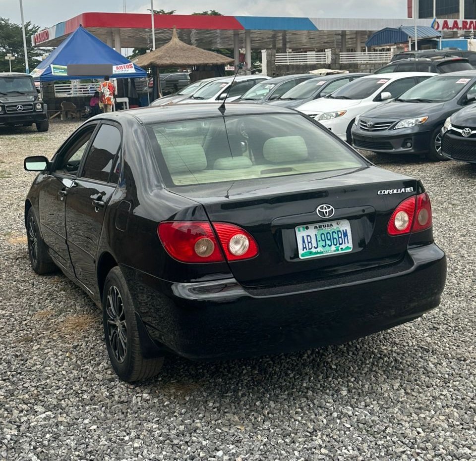 2005 Toyota Corolla 
Registered 
Duty ✅ 
Excellent condition 
ABUJA 
Price: 6m
DM or call 09067505058