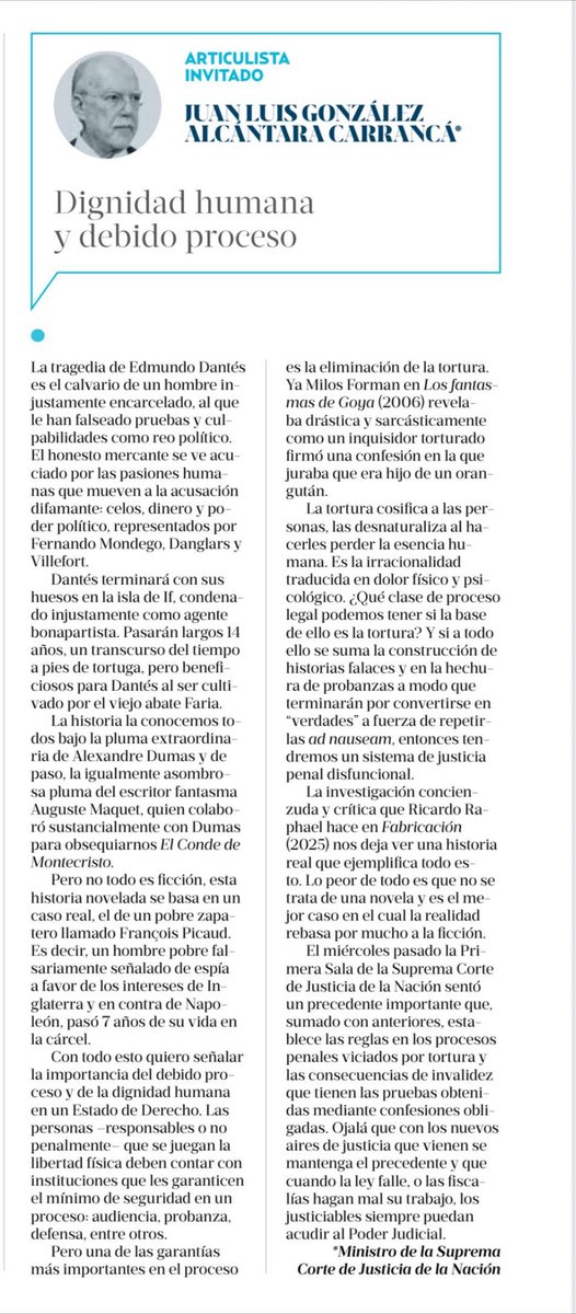 “Dignidad humana y debido proceso” de Ministro Juan Luis González Alcántara Carrancá.

Una joya sobre el Caso Wallace y la sentencia de la Primera Sala de la Corte.

“…la importancia del debido proceso y de la dignidad humana en un Estado de Derecho. Las
personas -responsables o