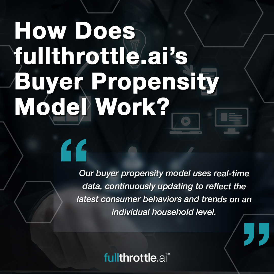 Ever wonder how fullthrottle.ai® predicts who's ready to buy?

Our Buyer Propensity Model uses real-time data and AI to identify high-intent shoppers, so your ads reach the right people at the right time.

Learn more: fullthrottle.ai/blog/fullthrot…

#fullthrottleAI