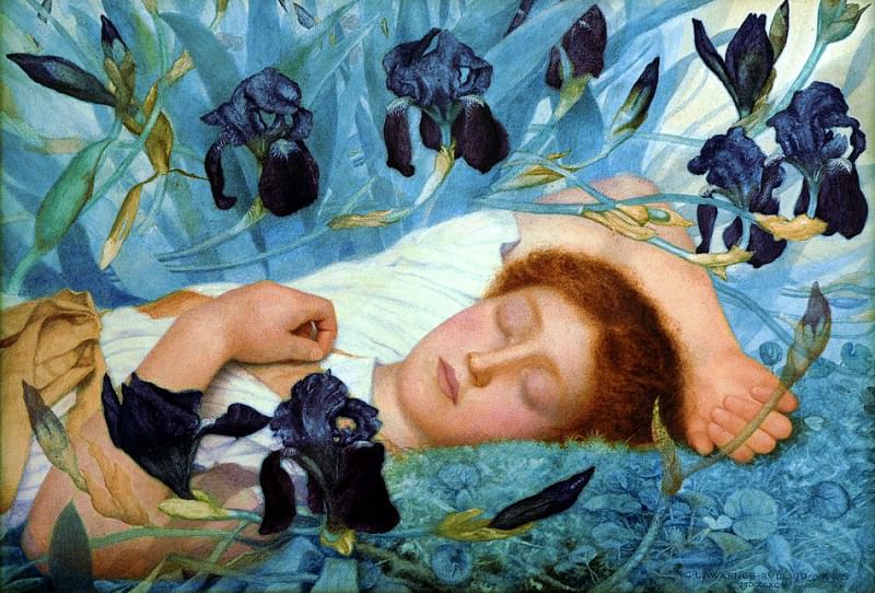 İris 💙- Viktorya döneminden bir suluboya ressamı olan George Lawrence Bulleid 1895 tarihli