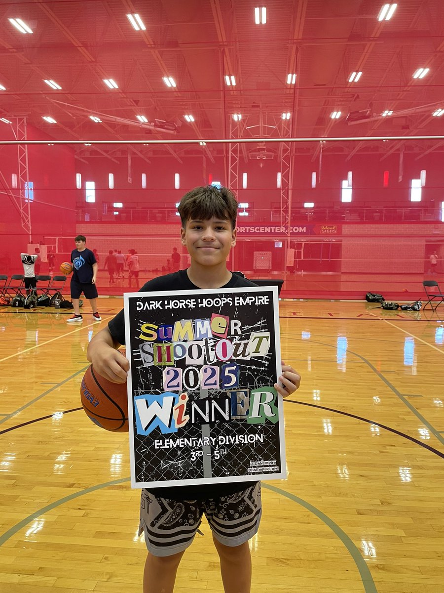 DHHempire's tweet photo. Summer Shootout 2025 (1st Annual)
Winners 🏆 
Elementary: Seth Yantis co 2032
Middle School: Raider Wells co 2033
Ladies: Ashley Munoz 
Men’s / HS: Tevin Bellinger

See you next year!! We will host a shootout every June so get ready! #empire #darkhorsehoops #wearedarkhorse https://t.co/y8x0fe0WNP