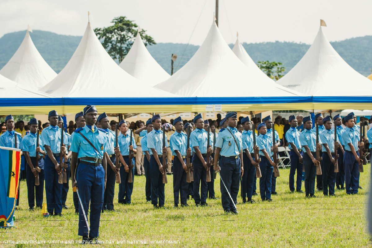 thepopeschool's tweet photo. Our Air Force Cadet put on a stupendous display to the admiration of the nation's Minister of Defense and guest of honour for the day

#pojobahomecoming25 https://t.co/mGbe6Lu2K7