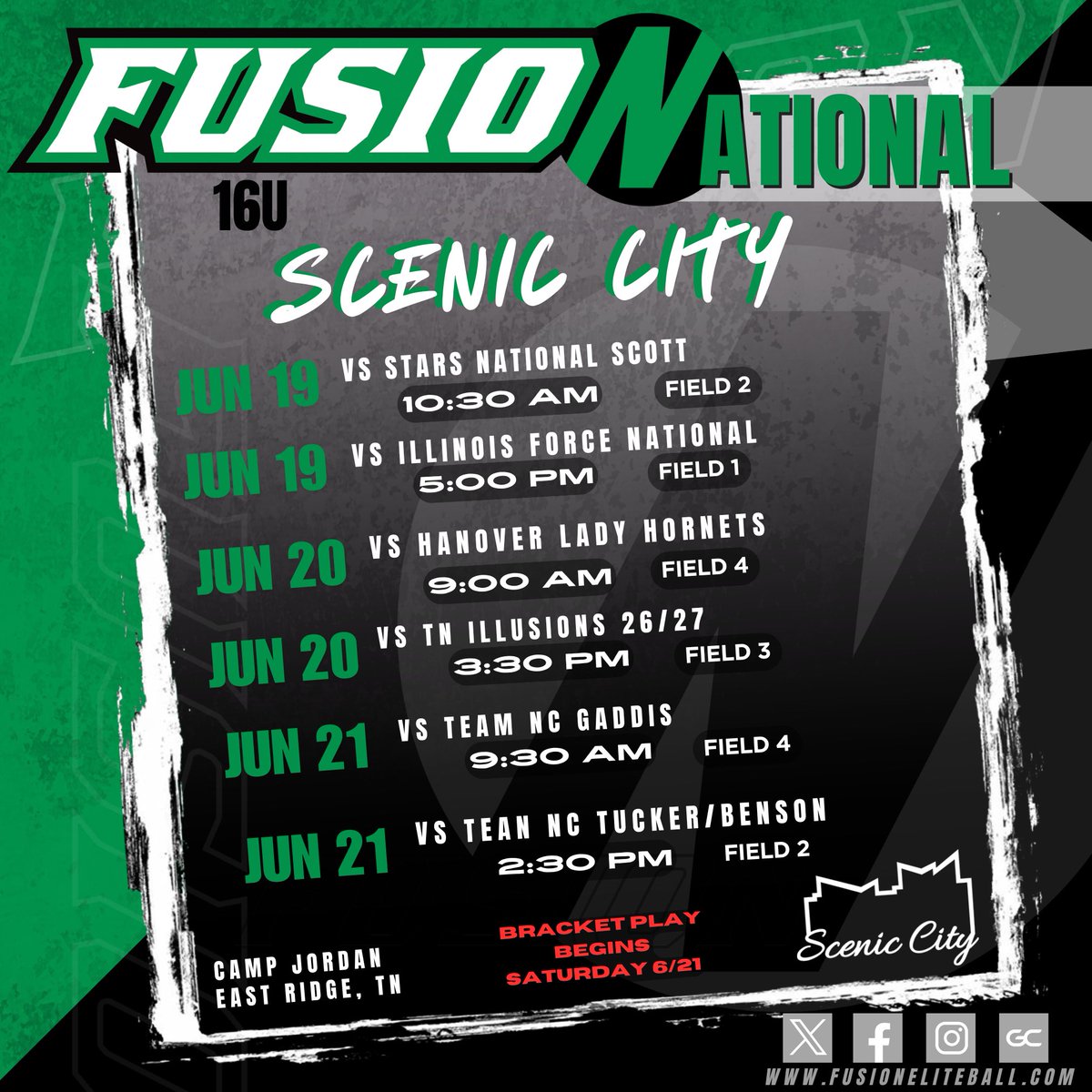 So excited to head to Scenic City this weekend! <a href="/FusionSB_16Nats/">Fusion 16U National Unruh/Greenwood</a> <a href="/FusionSB_/">Fusion</a>