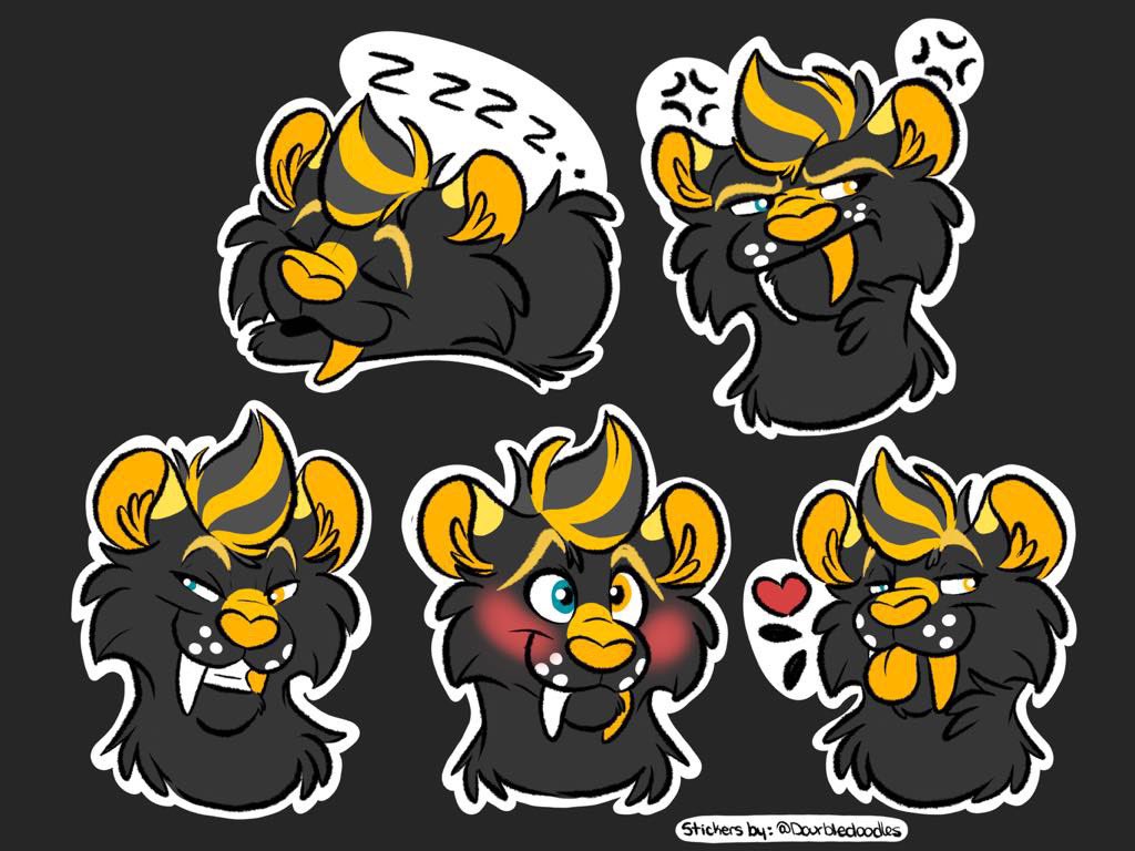 Some lovely stickers i finished 🩷🩷🩷🩷 these are open for july if anyone wants one! 
.
.
Reposts, comments and likes appreciated