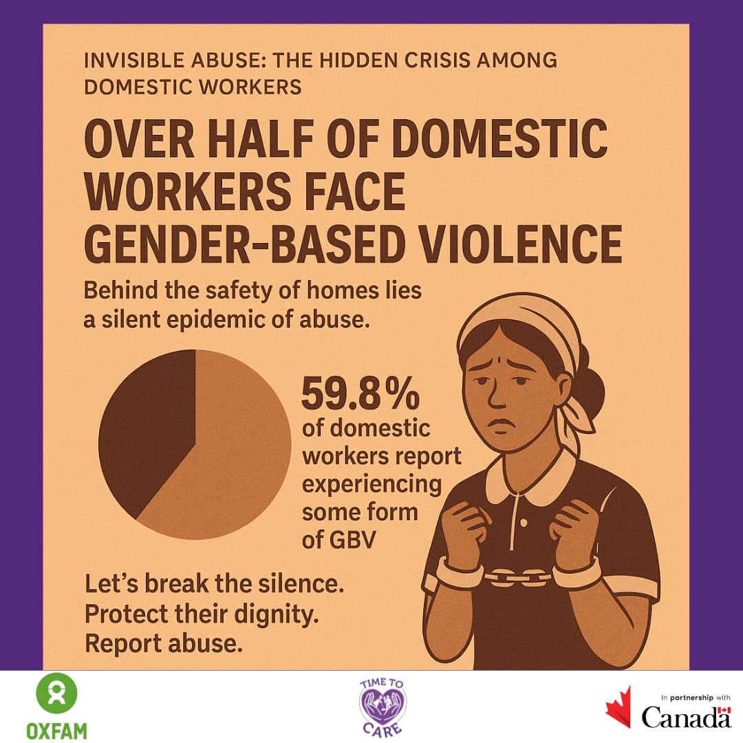Domestic work is real work. Yet, it remains excluded from most legal protections. We cannot keep turning a blind eye to this injustice. We must push for policies that protect all workers.
#TimeToCare
Decent Work
<a href="/OxfamCanada/">Oxfam Canada</a> 
@OxfamKE
<a href="/LabourSPKE/">Ministry of Labour and Social Protection</a>
<a href="/YouthAliveKe/">Youth Alive ! Kenya Back Up Account</a> 
<a href="/DPAKenya/">Domestic Professionals Association of Kenya(DPAK)</a> 
<a href="/CDTD_/">Centre for Domestic Training and Development</a>