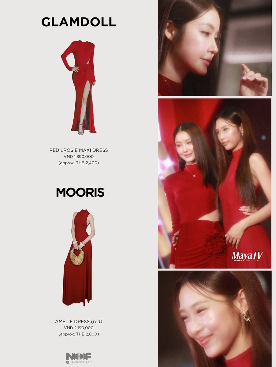 namtanfilm_LB's tweet photo. RED never looked better!
#NamtanTipnaree in #GLAMDOLL's dress and #filmracha in #MOORIS's dress, both radiant in red at the @glico_th's GMMTV Pocky Idol press conference
#GMMTVPOCKYIDOL
#GMMTVPOCKYIDOLxNamtanFilm
#NamtanFilmLookbook
#ช้อปตามน้ำตาลฟิล์ม https://t.co/IOPTnTQyts