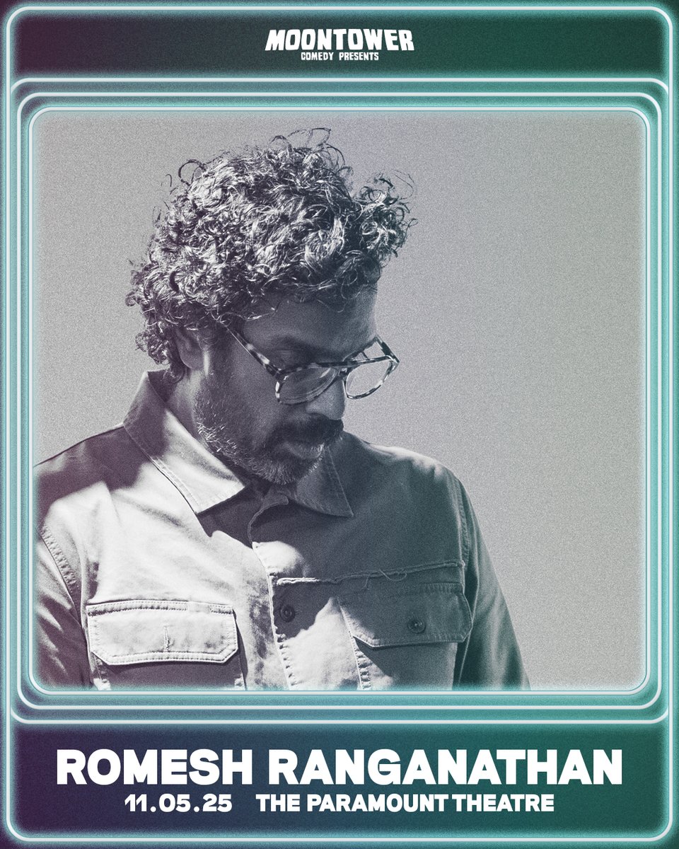 Moontower Comedy (@moontowercomedy) on Twitter photo JUST ANNOUNCED 🎤 UK comedy phenom <a href="/RomeshRanga/">Romesh Ranganathan</a> is back in the States! Don’t miss his razor-sharp wit and brutally funny takes live at the Paramount on November 5th!
🎫 Tix go live Friday, June 20th: bit.ly/4jN67n7 JUST ANNOUNCED 🎤 UK comedy phenom <a href="/RomeshRanga/">Romesh Ranganathan</a> is back in the States! Don’t miss his razor-sharp wit and brutally funny takes live at the Paramount on November 5th!
🎫 Tix go live Friday, June 20th: bit.ly/4jN67n7