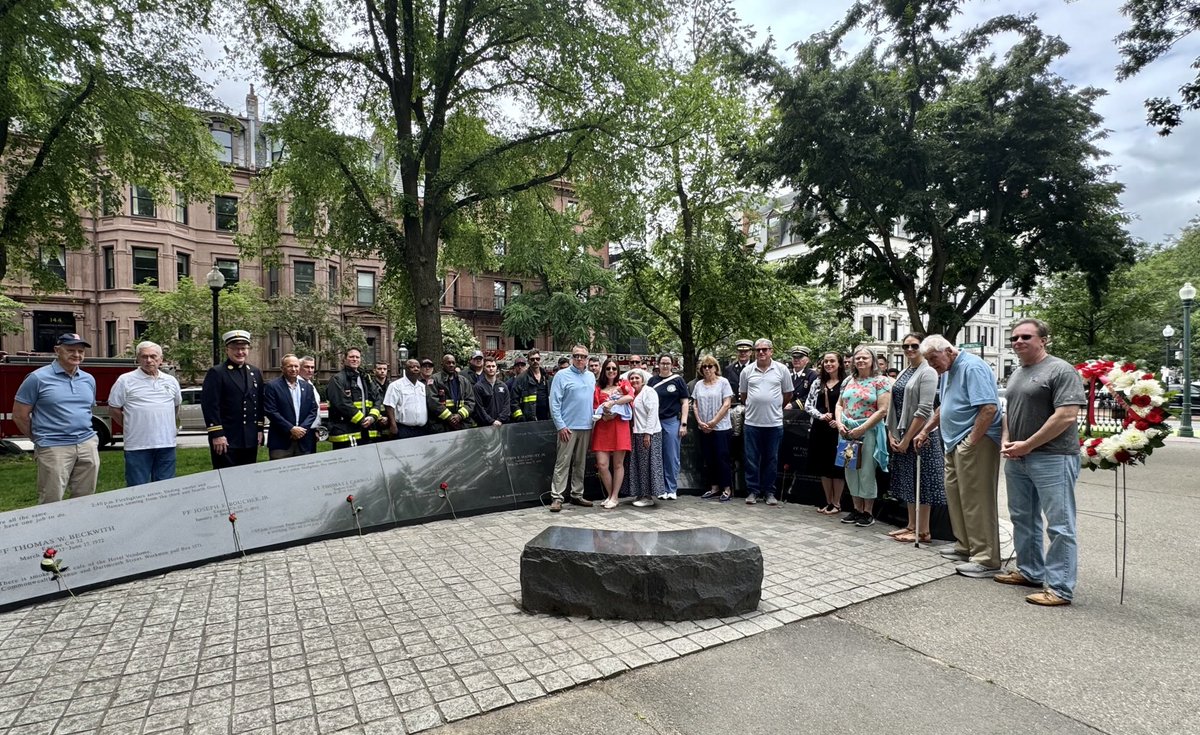 Firefighters and families came to Honor &amp; Remember the ultimate sacrifices made at the 53rd anniversary of the Hotel Vendome Fire. Lt.’s Thomas Carroll, John Hansbury FF,s Thomas Beckwith, Joseph Boucher, Charles Dolan, John Jameson, Richard Magee, Paul Murphy, Joseph Saniuk.