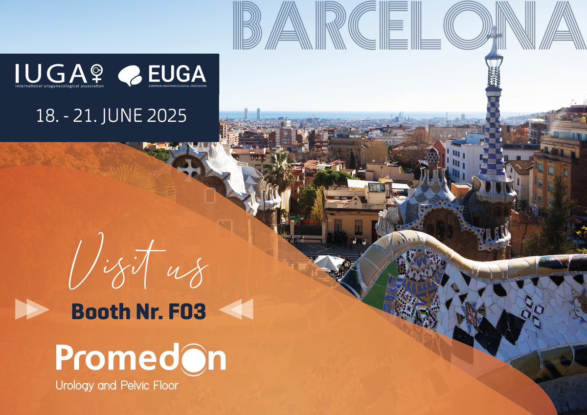 🌍 Esta semana participamos en el IUGA/EUGA Joint Meeting 2025 en Barcelona, celebrando la 50ª Reunión Anual de IUGA.

📍 Stand F03 — Palau de Congressos de Catalunya
Los esperamos!
#IUGAEUGA2025 #Uroginecología #SaludFemenina #Barcelona2025