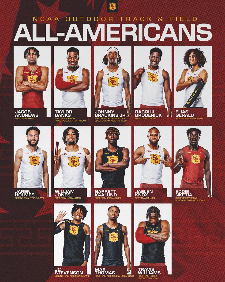 Congrats to our 1️⃣3️⃣ men who earned All-America honors at NCAAs! 🇺🇸✌️