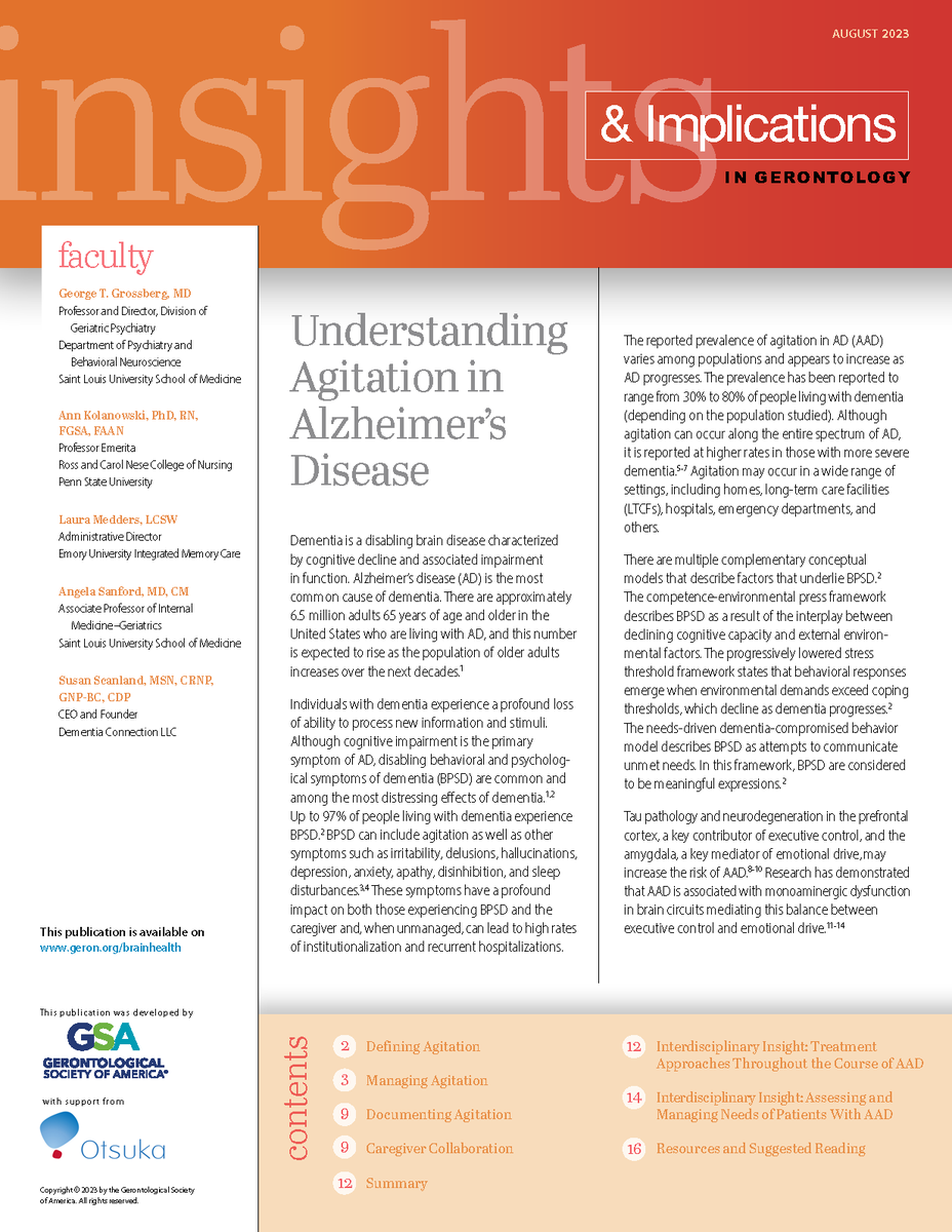 Insights &amp; Implications on Agitation in Alzheimer’s Disease: Learn how assessment, caregiver collaboration, and non-pharmacologic to pharmacologic interventions can reduce agitation symptoms. Support from <a href="/OtsukaUS/">OtsukaUS</a> 
#Alzheimers #DementiaCare #Caregiving #endalz #kaerbrain