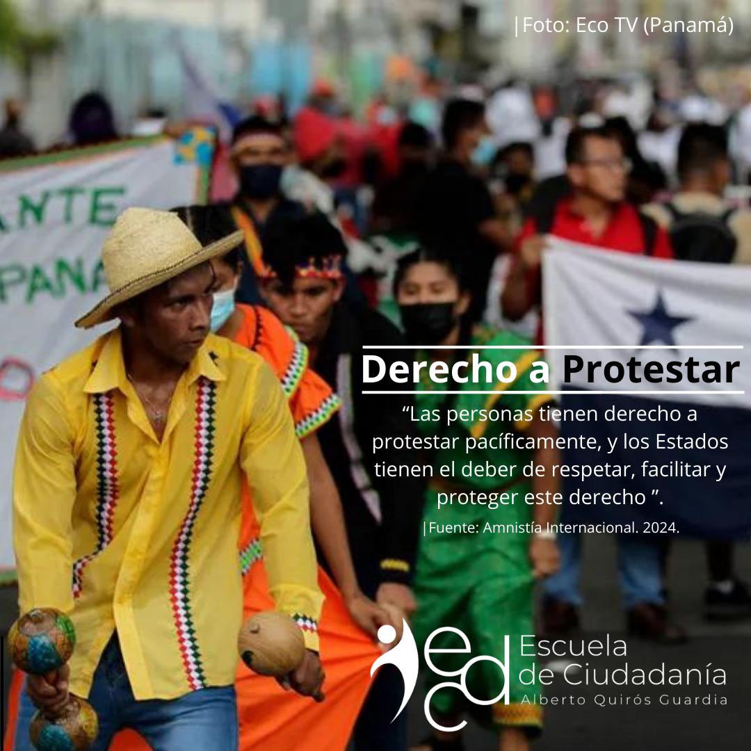 Sobre derechos humanos:  

“Derecho a la protesta pacífica:  Los Estados tienen el deber de respetar, facilitar y proteger este derecho”.