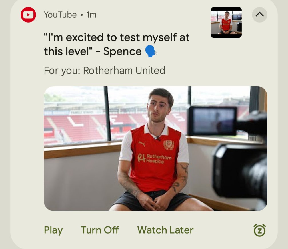 "For you: Rotherham United"

Excuse me YouTube?!