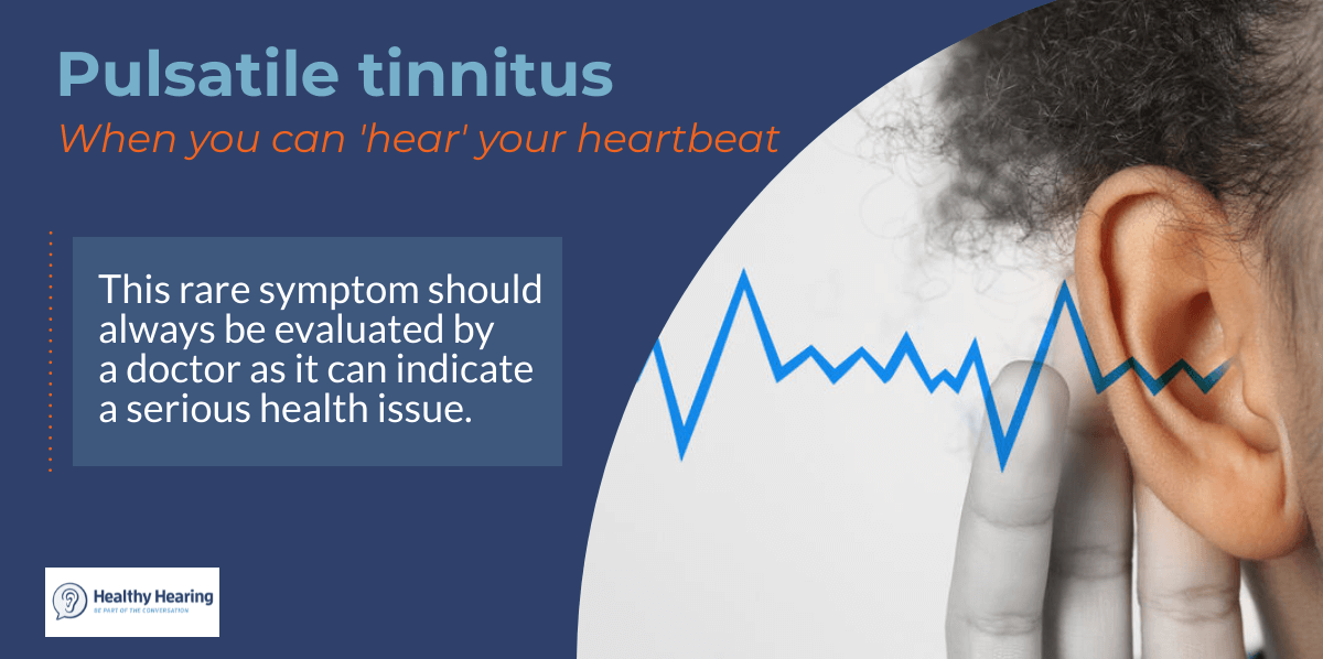 Hear a pulsing or whooshing in your ear that matches your heartbeat? It could be pulsatile tinnitus. While it can be harmless, it may be caused by health conditions that affect blood flow. Talk to your doctor or hearing specialist if you have symptoms. ow.ly/Sz3b50WaZtl