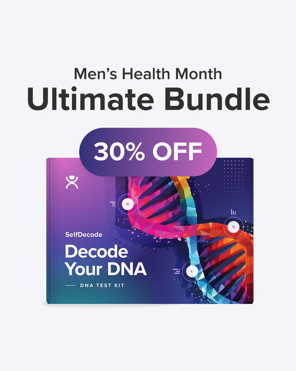 Men’s Health Month is the perfect time to take control of your health. Get 30% off the Ultimate Bundle for personalized insights into hormones, stress, nutrition &amp; more based on your DNA, labs &amp; lifestyle: l8r.it/qhhF