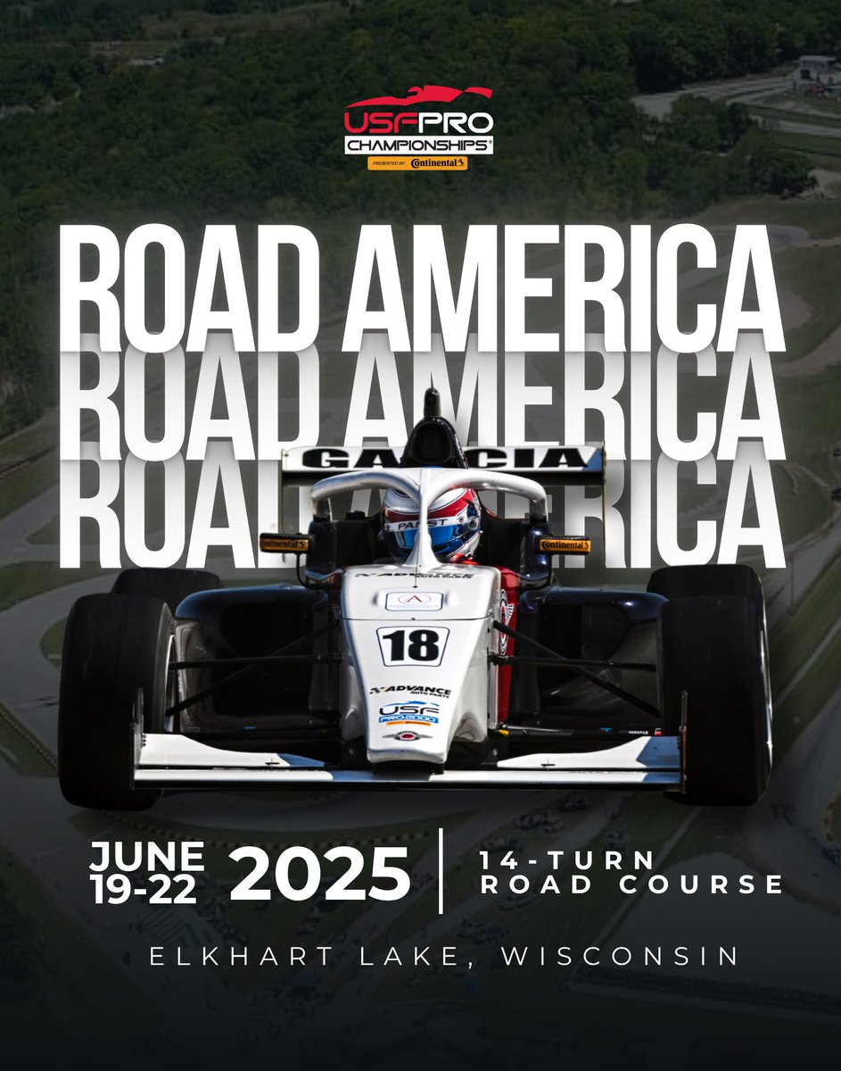 USF Pro Championships (@usfprochamps) on Twitter photo Pack your bags — we’re headed to <a href="/roadamerica/">Road America</a>🏁 <a href="/USFPro2000/">USF Pro 2000</a> and <a href="/USF2000/">USF2000 Series</a> return to one of the most iconic tracks on the calendar this weekend. Who’s ready?
📺 Watch live on our YouTube channel youtube.com/@usfprochampio…📲 Also streaming on the USFPRO App.
#USFPro #INDYCAR Pack your bags — we’re headed to <a href="/roadamerica/">Road America</a>🏁 <a href="/USFPro2000/">USF Pro 2000</a> and <a href="/USF2000/">USF2000 Series</a> return to one of the most iconic tracks on the calendar this weekend. Who’s ready?
📺 Watch live on our YouTube channel youtube.com/@usfprochampio…📲 Also streaming on the USFPRO App.
#USFPro #INDYCAR