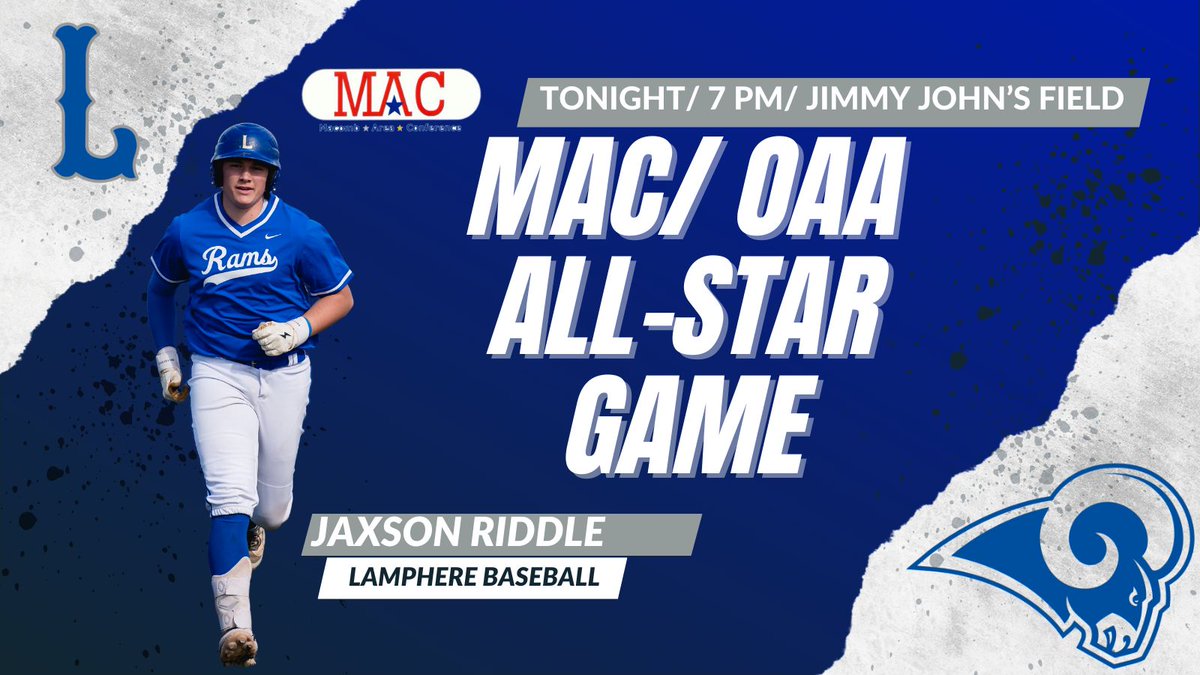 Lamphere's Jaxson Riddle takes the field at the annual MAC vs. OAA All-Star Game tonight at 7 pm at Jimmy John's Field in Utica. Tear 'em up, Jaxson! #wearelamphere