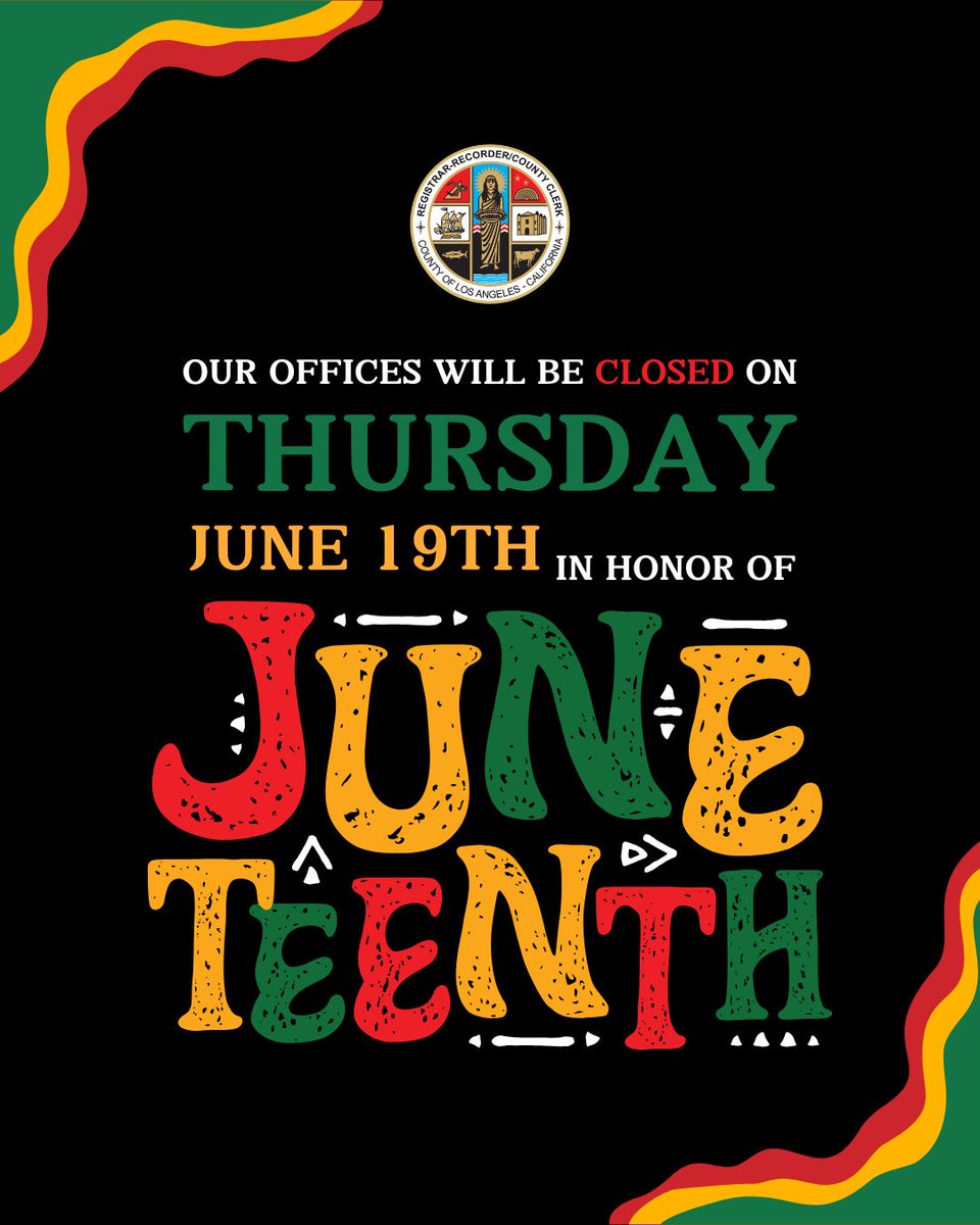 Our offices will be closed on June 19, 2025 in observance of Juneteenth.