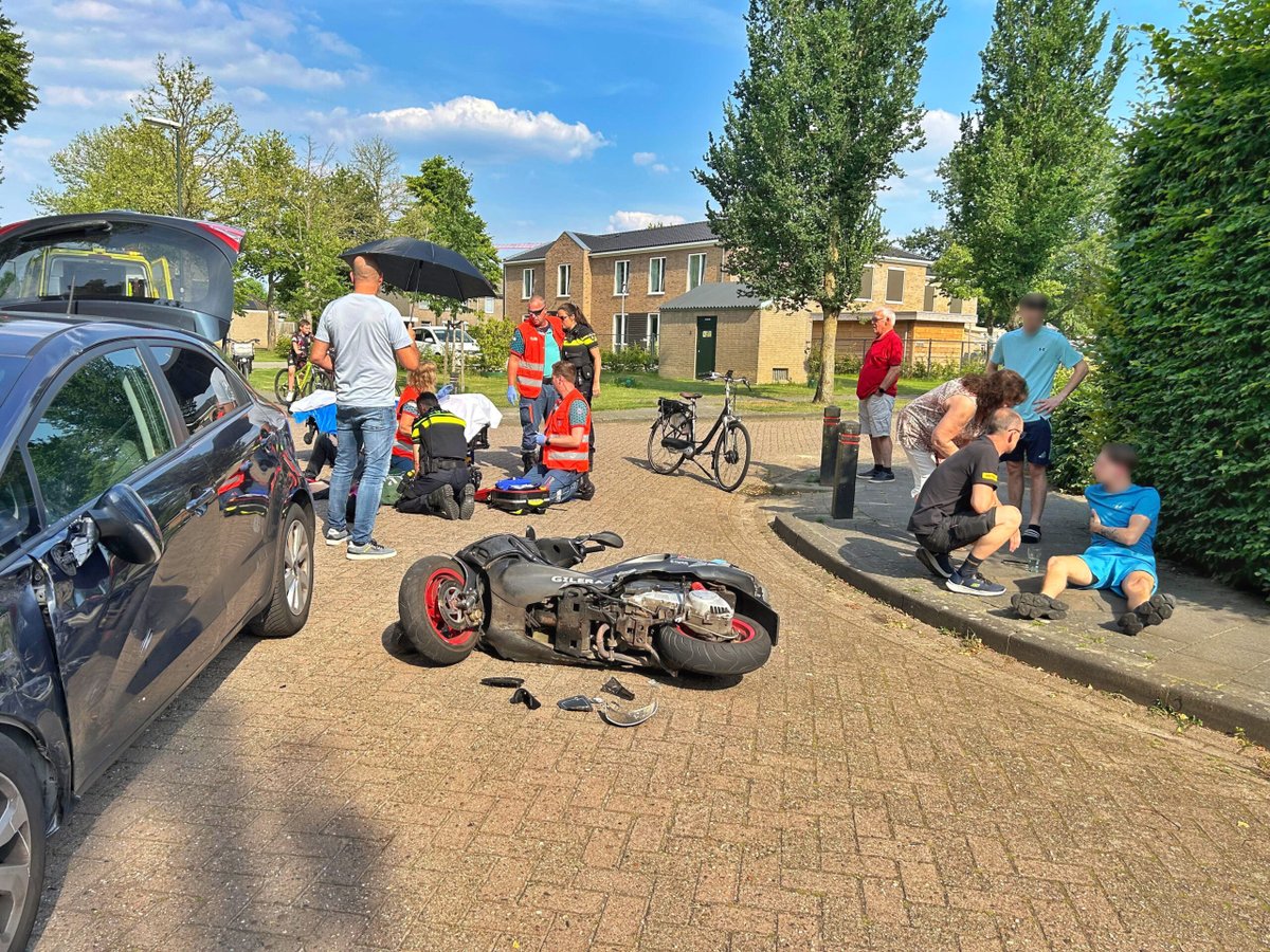 Ernstige aanrijding met scooterrijder