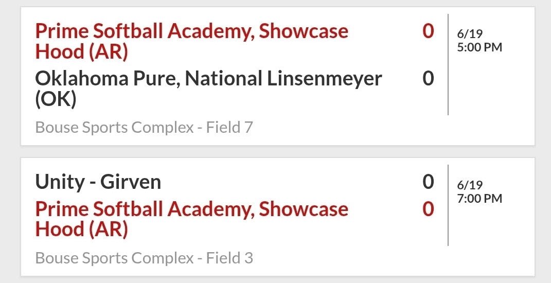 Back on the road heading to Oklahoma again! I will be attending the Epic camp on Wednesday. <a href="/ar_prime_sb/">ARPrimeSB</a> 16u Nationals will be playing in the Top Club National Championship Tournament starting Thursday! This team is a lot of fun with a lot of hype!!
<a href="/JayLupo81/">Jay Lupo</a> <a href="/lillyhood22/">Lilly Hood</a>