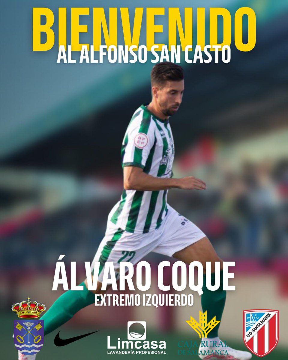 🔴⚪️ 𝗨𝗗𝗦𝗠𝟯𝗮 | 𝗙𝗶𝗰𝗵𝗮𝗷𝗲

Á𝗹𝘃𝗮𝗿𝗼 𝗖𝗼𝗾𝘂𝗲 se incorpora a la Unión Deportiva Santa Marta de cara a la temporada 2025-2026.

El extremo izquierdo conoce el Club al jugar en las categorías inferiores y viene para aportar experiencia y profundidad al equipo.

Procede