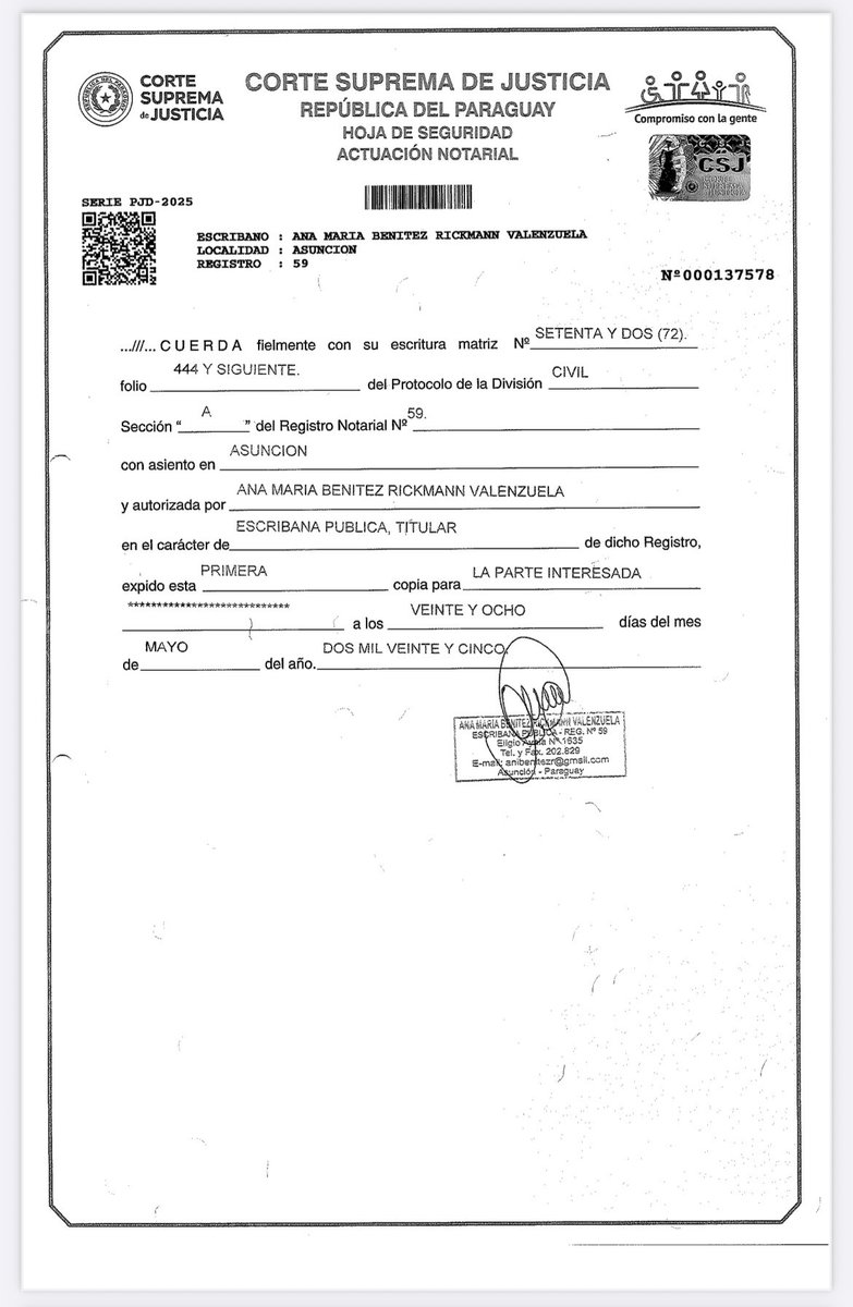 Hay quienes tiran la piedra y esconden la mano 🤔 Por ejemplo Javier Zacarías Irún, quien difundió acusaciones infundadas sobre mi familia, en base a información falsa que ni siquiera se molestó en verificar.

La escribana fue dos veces a su despacho, pero él no se hizo