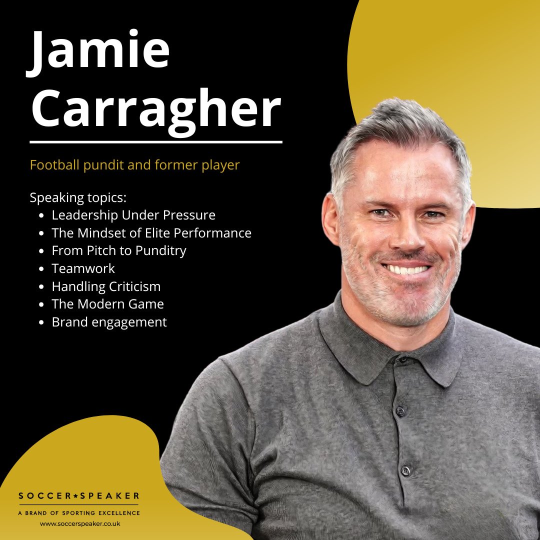 Whether you need a commanding keynote or a brand ambassador with serious pull, Jamie Carragher delivers.

From boardrooms to brand campaigns, Jamie connects with audiences in a way that sticks.

📢 Contact us to book Jamie for your next event or brand campaign.

#BrandAmbassador