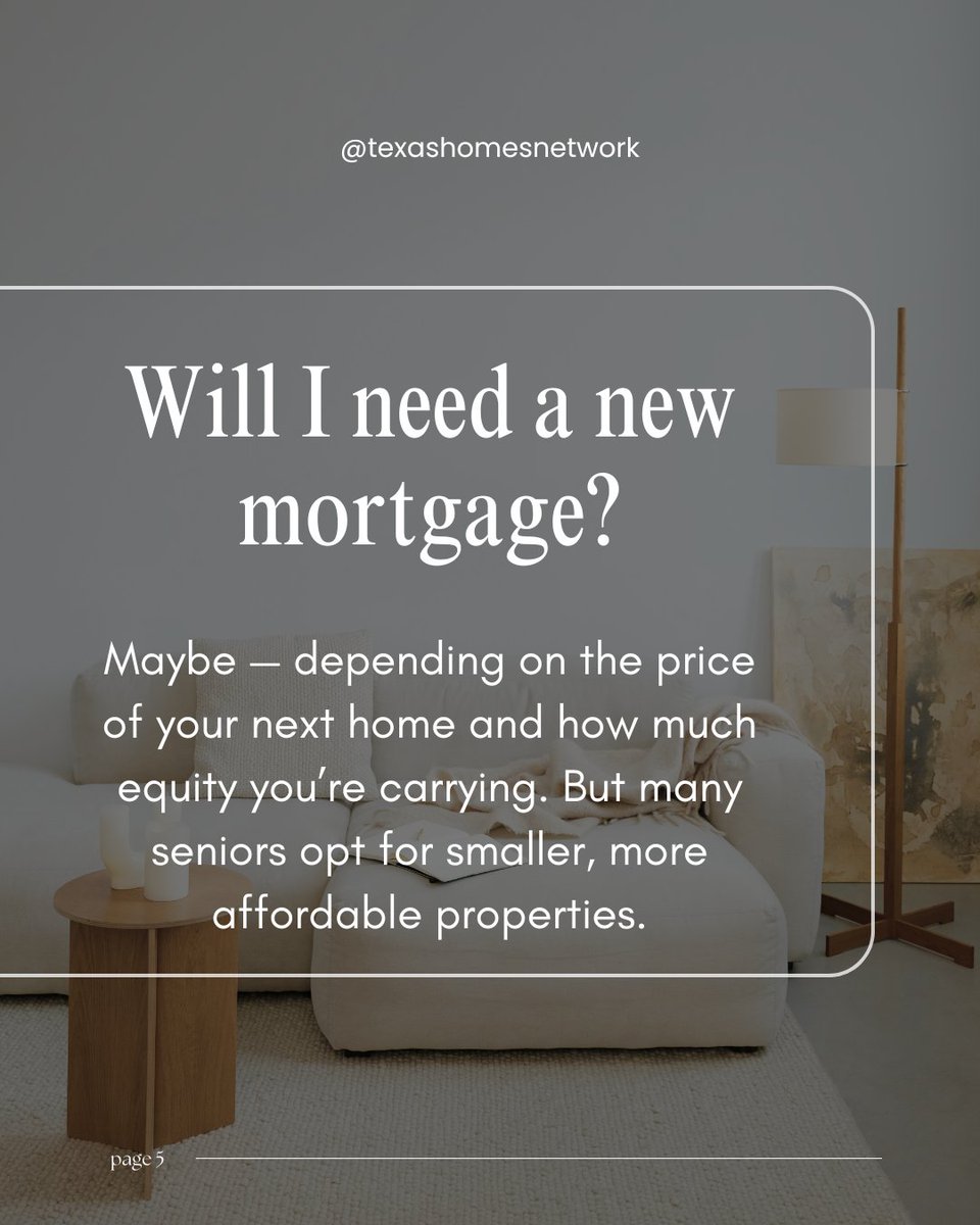 hayes_texas's tweet image. 💡 Downsizing your home? Here&apos;s what might happen to your mortgage — and how it can work in your favor.

Let’s build a plan that fits your future.

#DownsizingHelp #SeniorHomeTips #TexasHomeNetwork #MortgageExplained #RightsizeYourLife