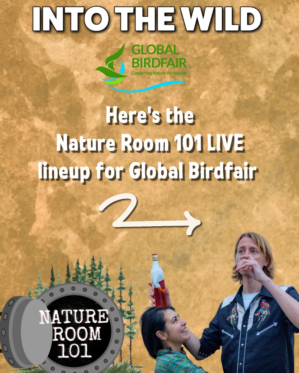 IntoTheWildPod's tweet image. NERDS!
We are back at @GlobalBirdfair this year with Nature Room 101 LIVE & check out this beaut of a lineup!
@MeganMcCubbin @curlewcalls & @UKTwitcher
📅 Saturday 6pm at The Osprey Stage!
🎤 Live recording
See you there 🤟🏻
