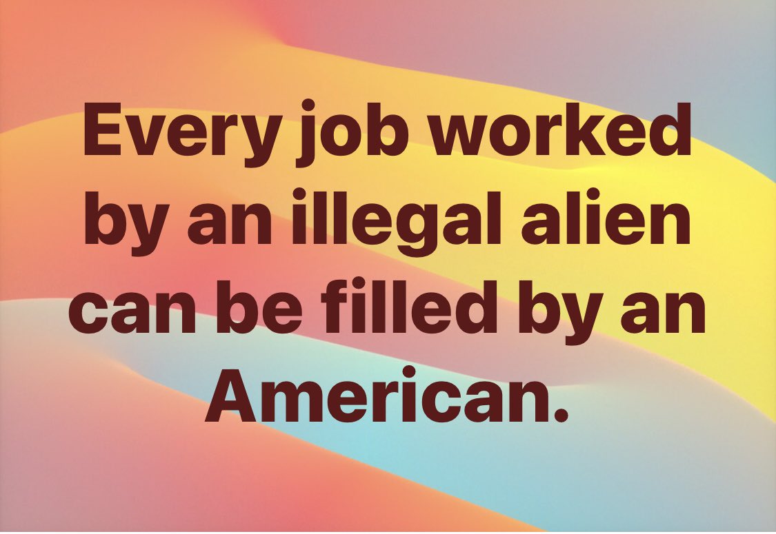 Every job worked by an illegal can be filled by an American.