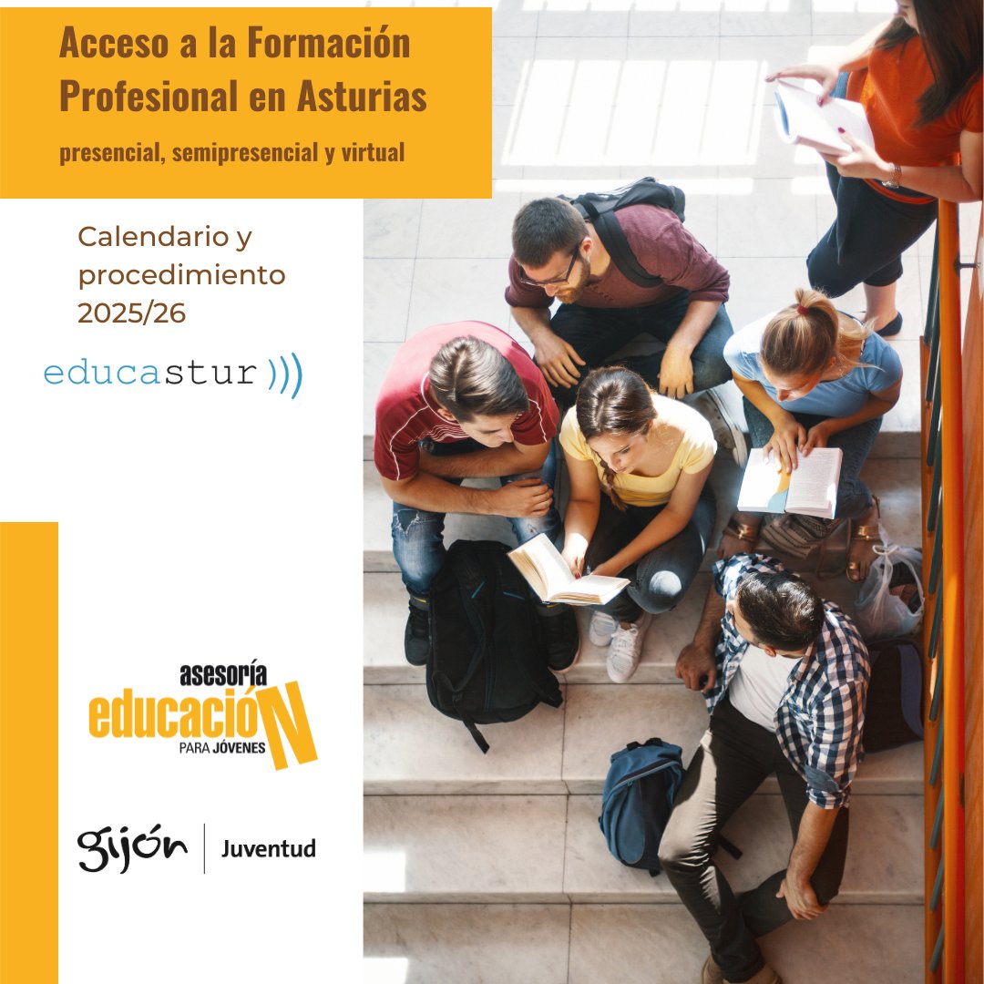 Formación Profesional en Asturias 👨‍🍳👨‍🔬👩‍💻

⭕ Toda la información sobre el acceso a la FP para el próximo curso 2025/26 

📆 El plazo para la preinscripción en la convocatoria ordinaria en régimen presencial empieza mañana 18 de junio.

👉 f.mtr.cool/mmcpofpntq

#FPAsturias