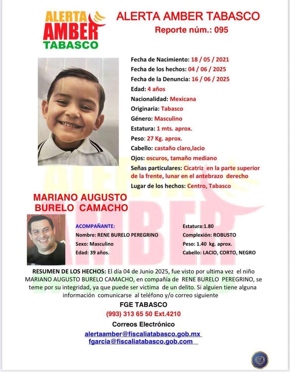 Comparte y da aviso si tienes información.
Gracias