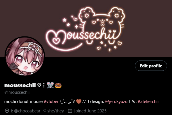 moussechii ♡ ⋮ 🐭🍩 (@moussechii) on Twitter photo look at my cute signature!! I might go with a different background color but this is what it looks like for now 🐭
✎: <a href="/Nyfialis/">Nyfialis🌸on Vgen! 🌸 Looking for Artmoots!</a> ♡
꒰ #vtuber ⋮ #atelierchii ꒱ look at my cute signature!! I might go with a different background color but this is what it looks like for now 🐭
✎: <a href="/Nyfialis/">Nyfialis🌸on Vgen! 🌸 Looking for Artmoots!</a> ♡
꒰ #vtuber ⋮ #atelierchii ꒱