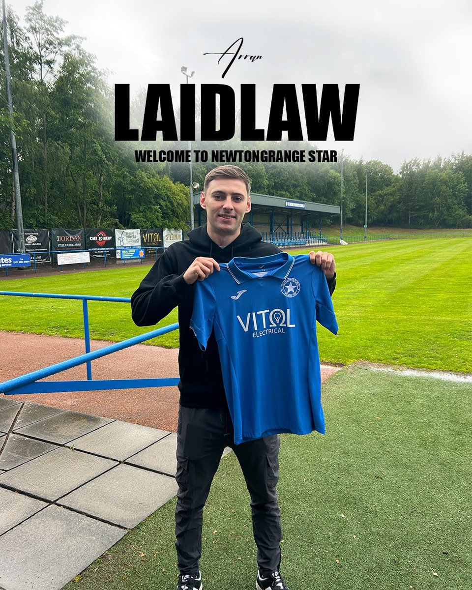 Newtongrange Star are thrilled to announce the signing of striker Arran Laidlaw from Lowland League side Berwick Rangers.

A proven goalscorer at EOS level, Arran is well known in these parts for his prolific spell at local rivals Arniston Rangers, where he netted an outstanding