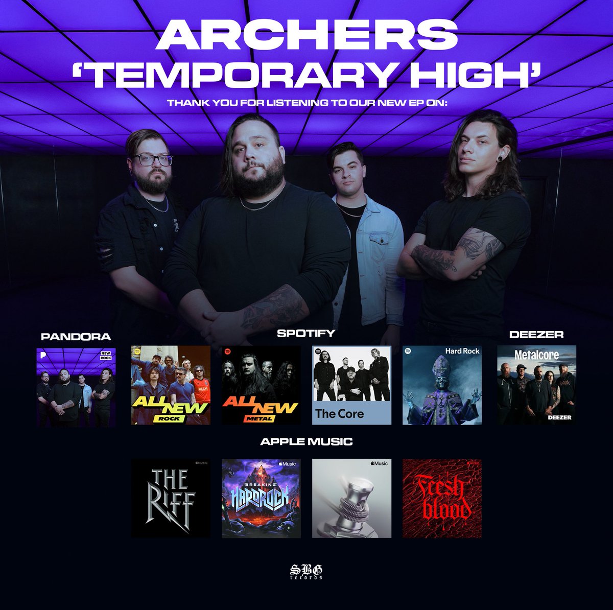 Thank you for listening to our new ep ‘Temporary High’ make sure to check out songs from it on these amazing playlists on <a href="/Spotify/">Spotify</a> <a href="/pandoramusic/">Pandora</a> <a href="/Deezer/">Deezer</a> &amp; <a href="/AppleMusic/">Apple Music</a> 🖤⏳