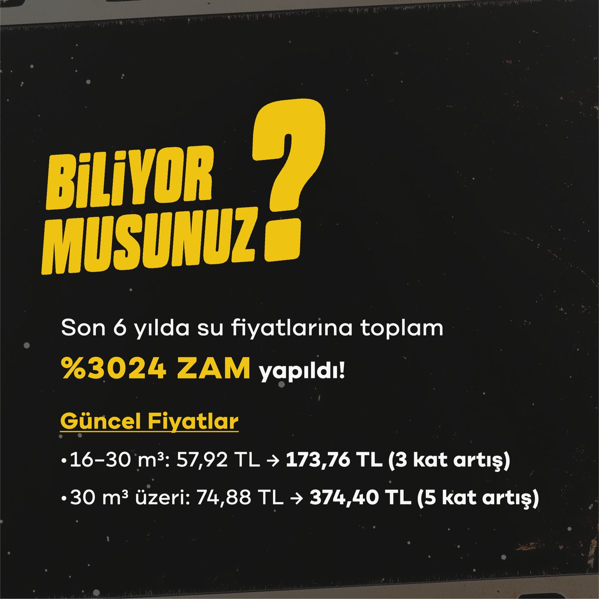 İşte CHP belediyeciliği:hizmet yok ,eser yok ,zam var !!!