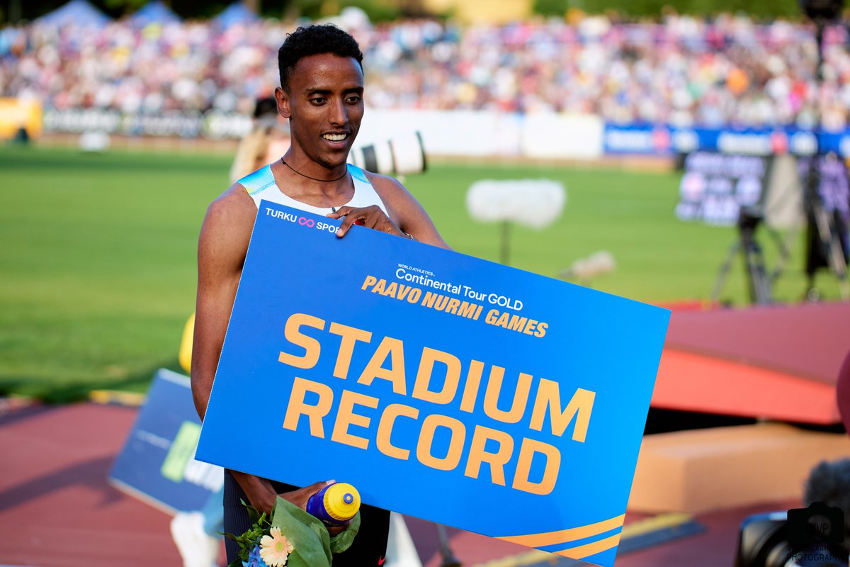 Ermiyas Girma – a great race, a personal best, and a new stadium and meet record in 1500 meters: 3:33.49!
#PaavoNurmiGames #ContinentalTourGold #WorldAthletics #Turku