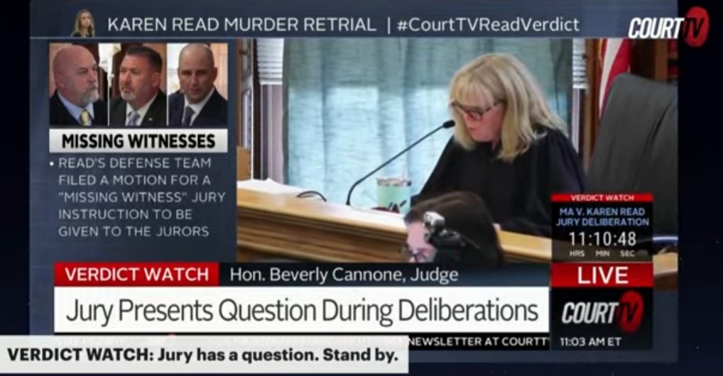 causeigotIT's tweet image. Now I'm hoping we have a full G hold out, and a mistrial. I am hoping those in favor of guilty on manslaughter are only willing to vote NG on murder 2 + leaving the scene, if they can agree + convict Karen Read on manslaughter. But, I have 0 faith in this jury.

#KarenReadRetrial