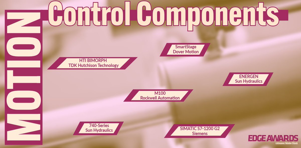 MachineDesign's tweet image. The #MotionControl #EDGEAwards nominees are making moves! Nominees include TDK Hutchison Technology Inc, @dovermotion, @ROKAutomation, @sun_hydraulics and @Siemens. Vote today! The deadline is Jun 21! bit.ly/4mFLmMV