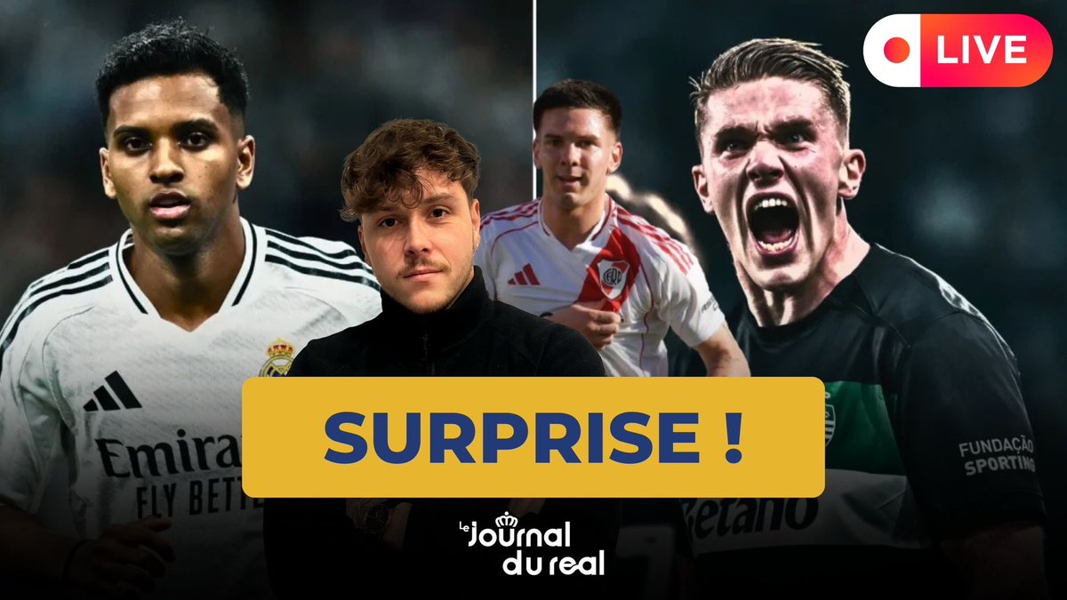 🚨 LIVE à 20h30 sur TWITCH et YouTube avec <a href="/Victor_Bct/">Victor Brochet</a> pour faire un gros point sur l’actualité du Real Madrid et pour mater ensemble le match de Mastantuono ce soir ! 🔥

➡️ youtube.com/live/fdlJBJ6X4… 

➡️ m.twitch.tv/lejournaldurea…