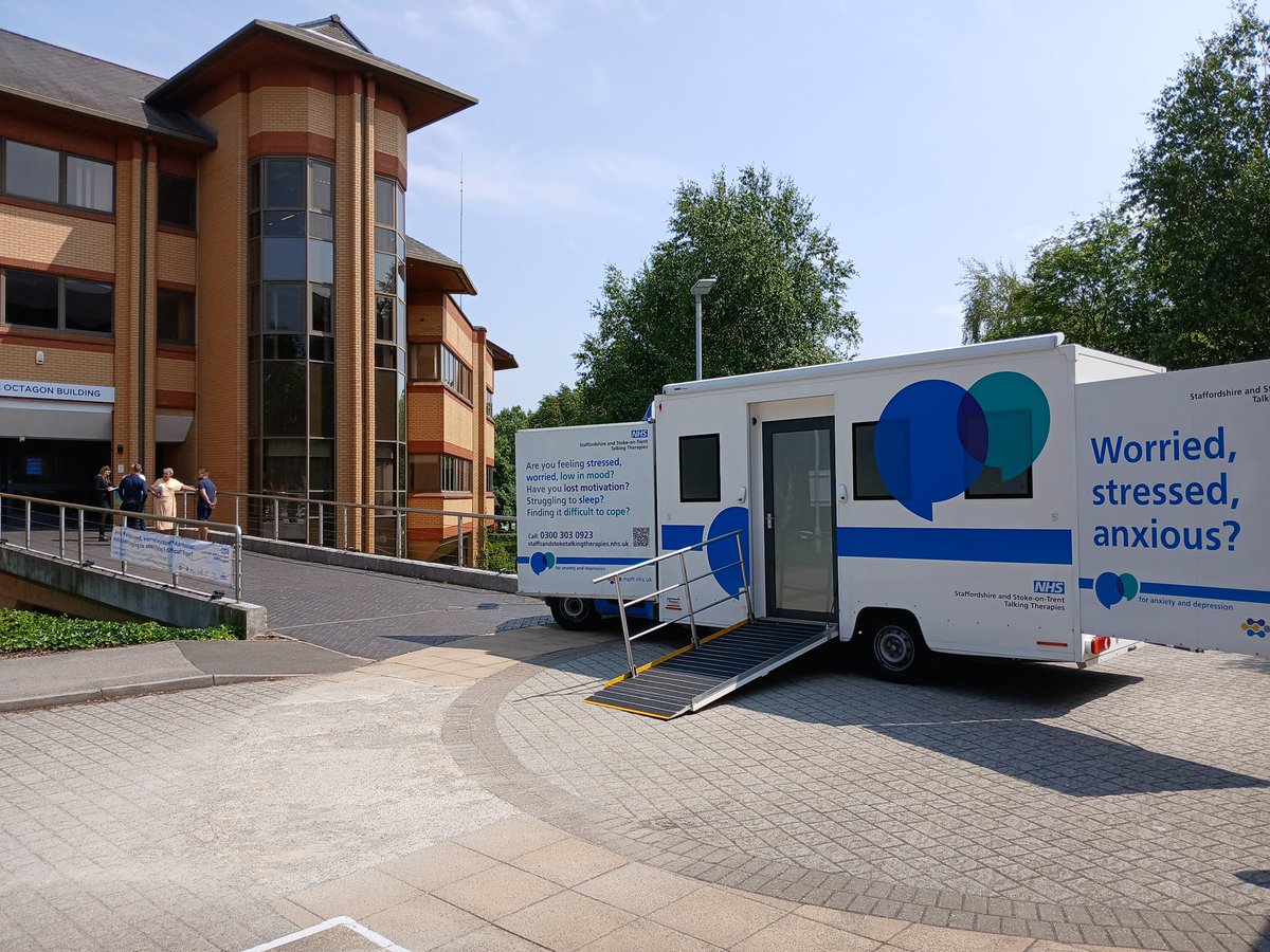 NeilCarrMPFT's tweet image. The Staffordshire & Stoke on Trent Talking Therapies Midsummer Conference takes place tomorrow. The Centre is all set up with a fabulous roster of speakers addressing the 400 strong team. Their new Therapy Bus is to be formally unveiled on the day but here is a sneak preview…