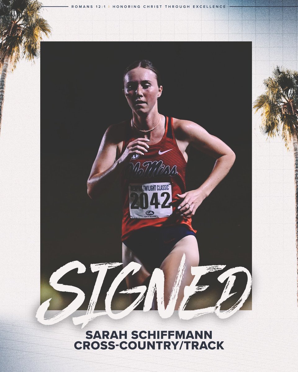 🖊️𝐒𝐈𝐆𝐍𝐄𝐃🖊️

Welcome to Lancer Nation, Sarah!!

🏫Ole Miss
🇦🇺Gloucester, Australia
⏲️4:22- 1500
⏱️16:25- 5K 
🏃‍♀️19:41 6K XC
🏁30th Place- 2023 South Regional

#LanceUp⚔️