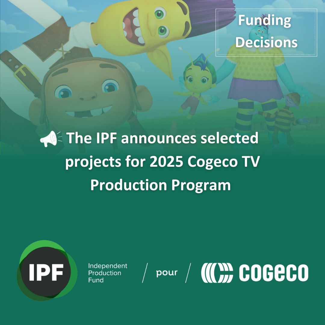 Funding decisions for the 2025 Cogeco TV Production Program are now online! For all the details and a full list of the selected projects, click here: ipf.ca/2025/06/ipf-an…