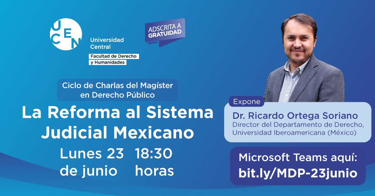 El próximo lunes tenemos una gran Chala online “La Reforma al Sistema Judicial Mexicano”. 
🗓️Lunes 23 de junio, 18:30 horas 
🔗bit.ly/MDP-23junio
¡Te esperamos!