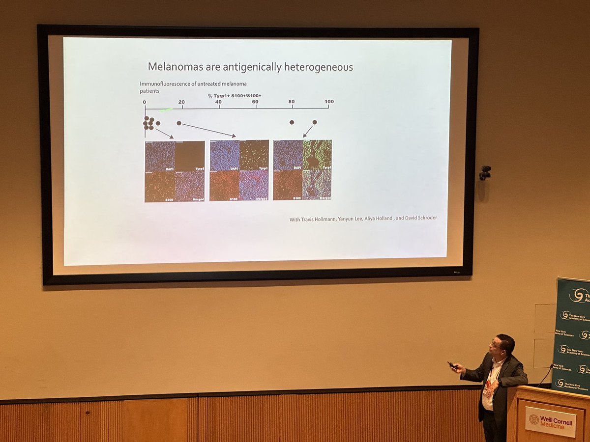 SU2Cscience's tweet image. Taha Merghoub from @WeillCornell describes the role of innate immunity in the tumor microenvironment at the @NYASciences #cancerimmunology symposium.