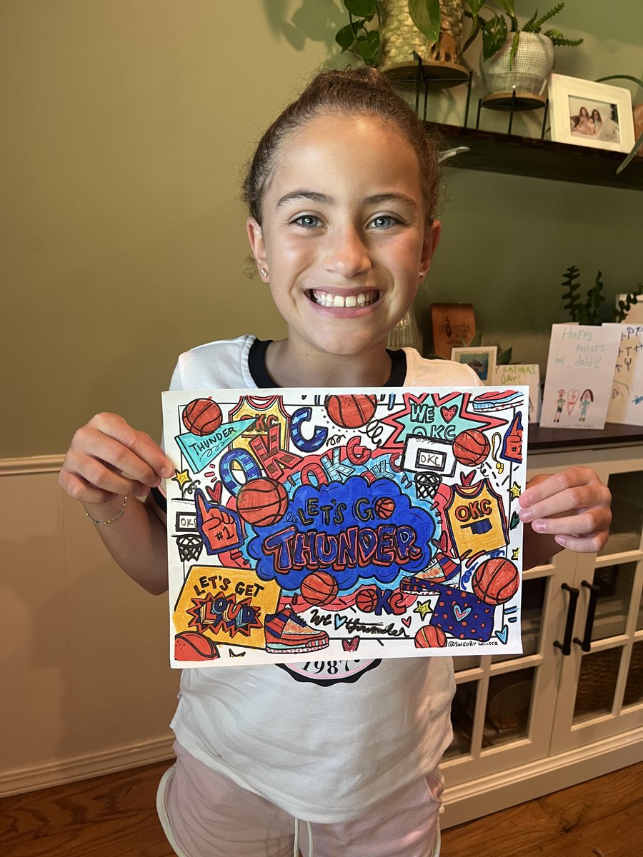 Mustang Public Schools (@mustangschools) on Twitter photo #StudentArtistOfTheWeek
🎨 Layla Vallera, 9, from Lakehoma is hyped for Game 6 — and her <a href="/okcthunder/">OKC THUNDER</a>-themed coloring contest entry is bringing the heat!
Here’s to winning art and a winning team. Let’s go, OKC! ❤️🖤 #ThunderUp
#BroncoPride in our #BroncoArts #StudentArtistOfTheWeek
🎨 Layla Vallera, 9, from Lakehoma is hyped for Game 6 — and her <a href="/okcthunder/">OKC THUNDER</a>-themed coloring contest entry is bringing the heat!
Here’s to winning art and a winning team. Let’s go, OKC! ❤️🖤 #ThunderUp
#BroncoPride in our #BroncoArts