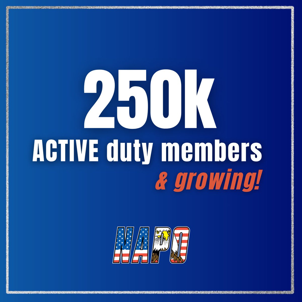 NAPOpolice's tweet image. Did you know? NAPO has around 250k members, all of whom are on active duty! It's thanks to these members that we are able to stay "in tune" with the needs of the law enforcement community. We are grateful for the opportunity to serve & protect those who serve and protect across…