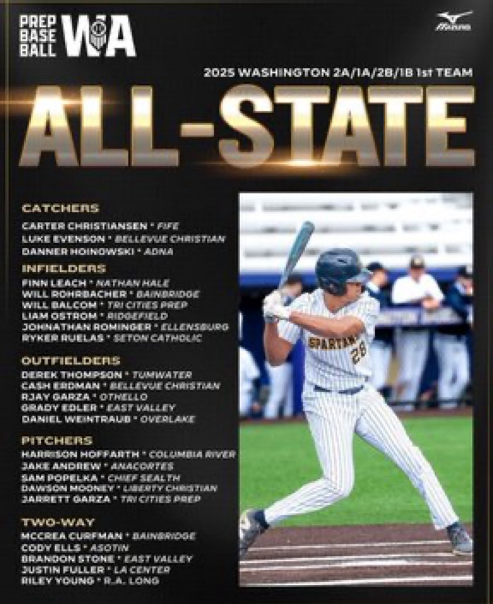 E_V_Baseball's tweet image. Congrats to Grady Edler and Brandon Stone for being selected 1st Team All-State by @PrepBaseballWA