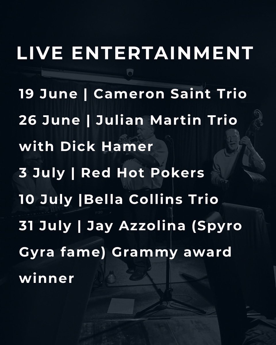 🎷 LIVE ENTERTAINMENT LINEUP AT PALLADINO’S 🎶

The stage is set and the vibe is electric. From smooth jazz to soulful blues, we’ve got an incredible lineup of live acts ready to light up your nights. ✨

Mark your calendars, you won’t want to miss a single performance! 🎤🍸